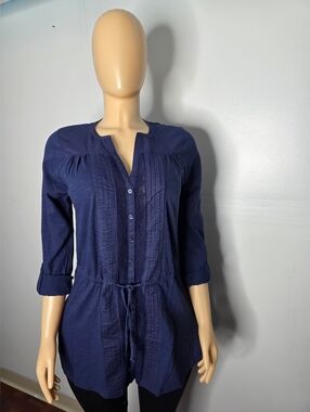 GAP Navy Long-Sleeve Top Size S
